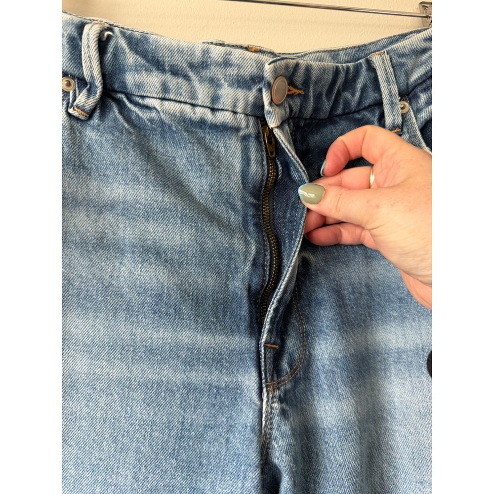 Good American Good Straight Jeans Womens 12/31 Blue High Rise Straight Leg Denim - Picture 4 of 5